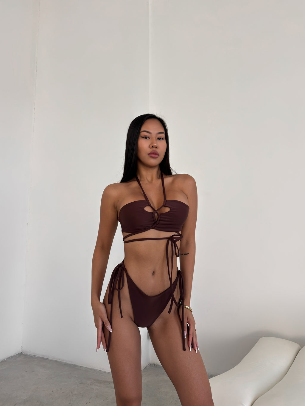 Maui Plunge Keyhole Bandeau Swimwear