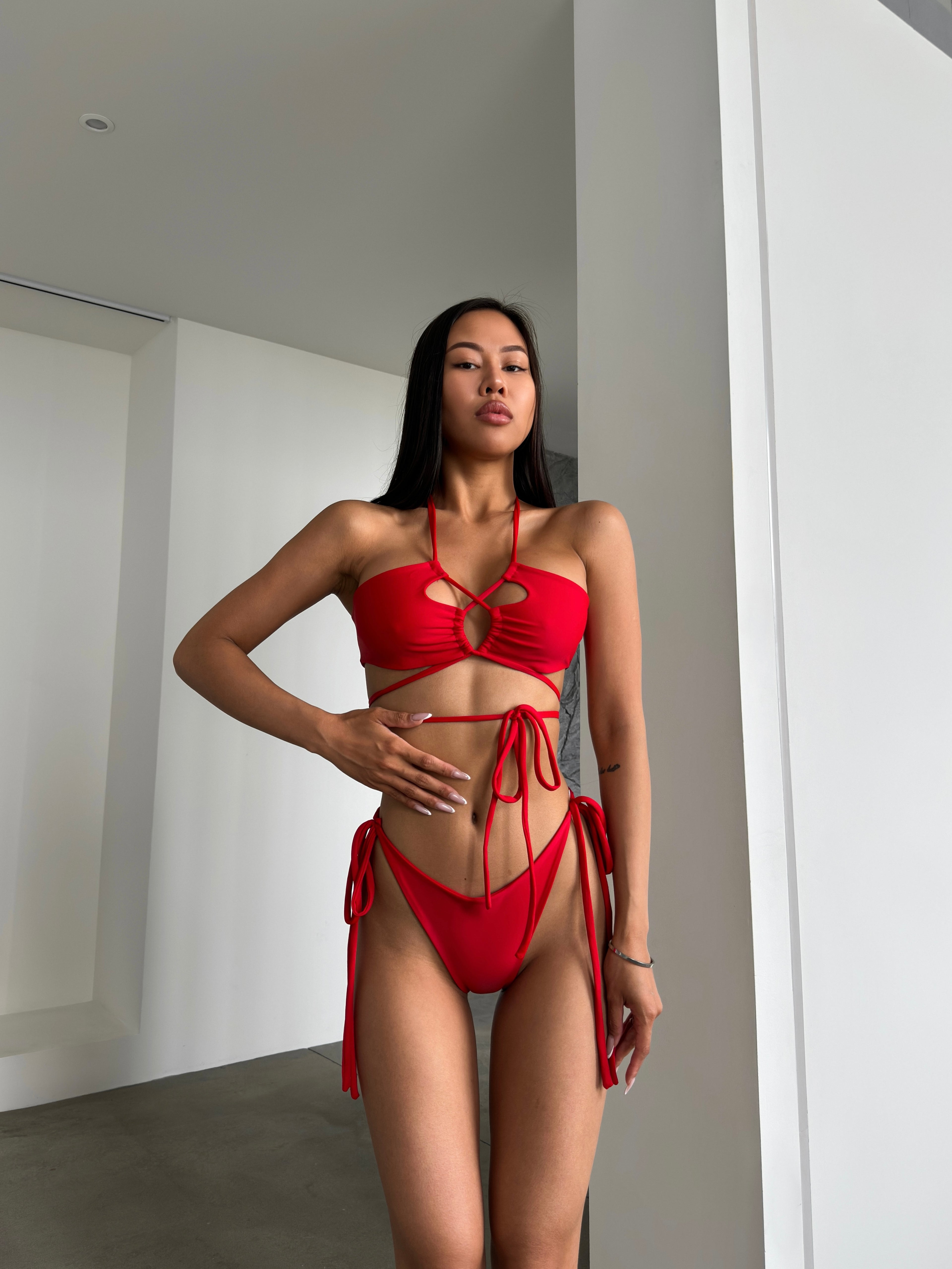 Maui Plunge Keyhole Bandeau Swimwear